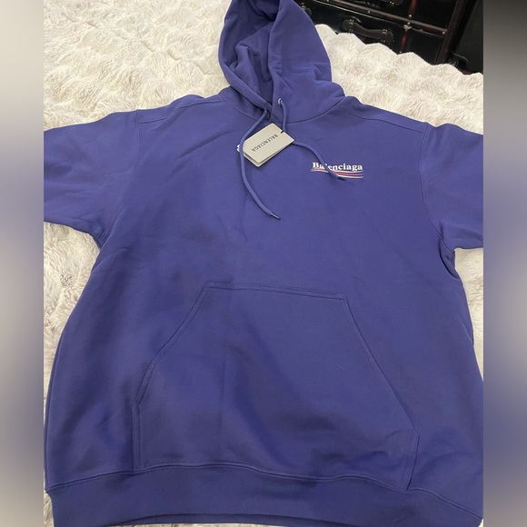 Balenciaga Sweatshirt With Campaign Logo Print On Chest And Back Sz XS - Picture 6 of 8